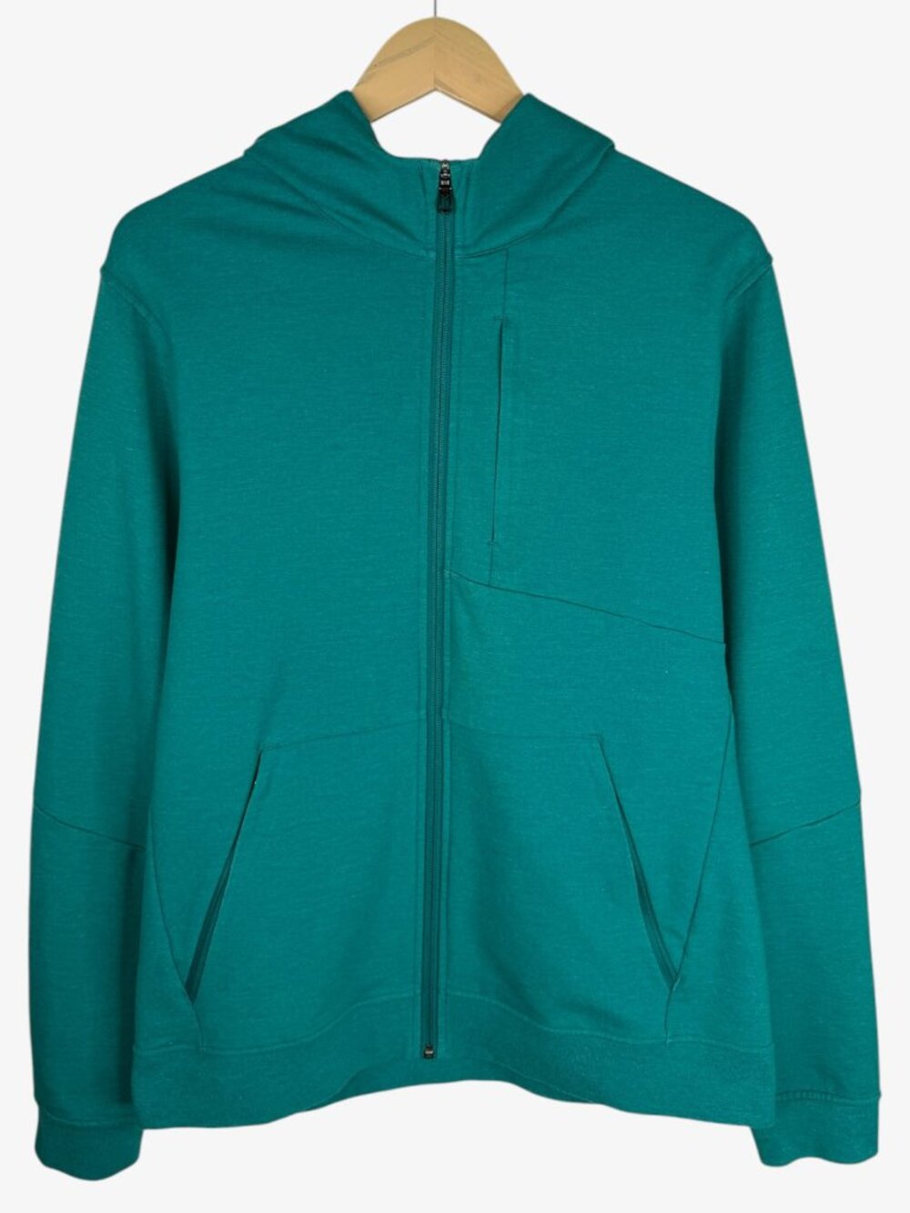 LULULEMON City Sweat Full Zip Hoodie - Heathered Green - Size L